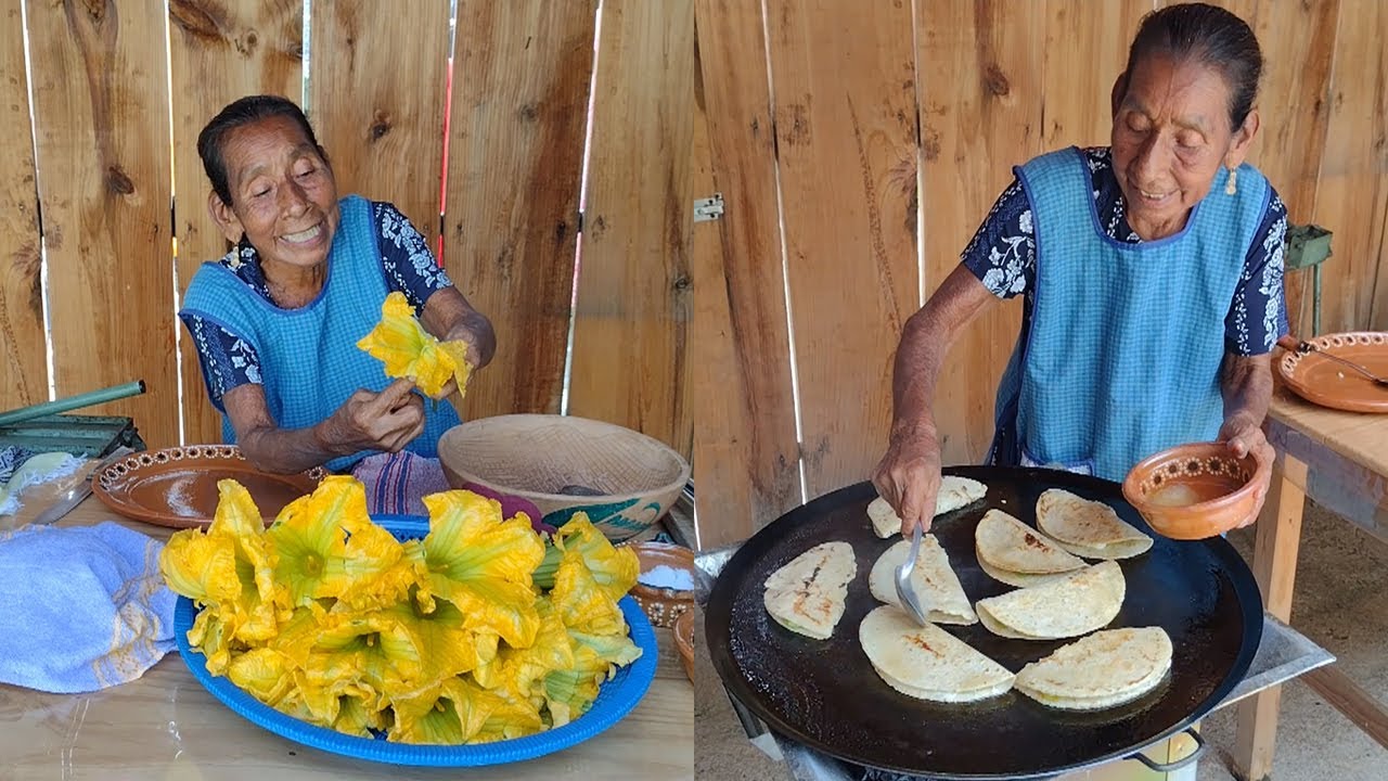 Asi Hago Las Ricas Quesadillas De Flor De Calabaza En Comal Con Manteca | DOÑA LUPITA