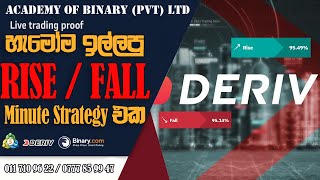 හැමෝම ඉල්ලපු RISE / FALL Minute Strategy එක Net Worth