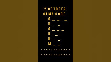 Gemz daily code, Gemz code today, gems daily cipher code today...12-13 Octobar
