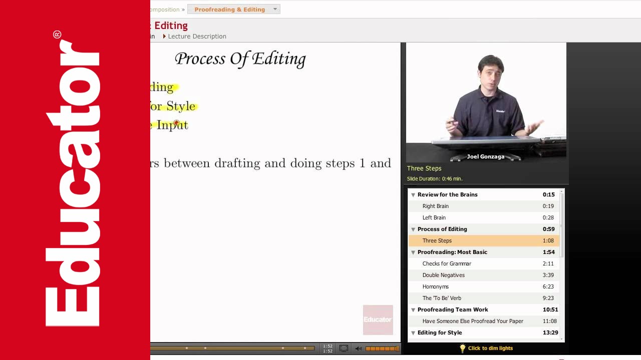 English Composition: Proofreading & Editing