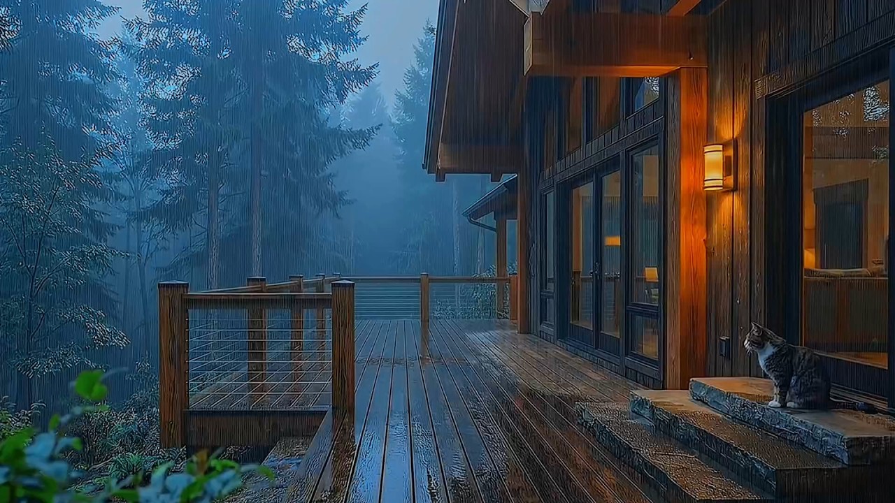 Heavy Forest Rain at Night ⛈️ | Instant Deep Sleep Rain Sounds
