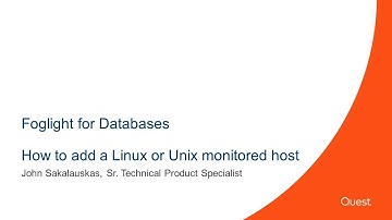 Foglight for Databases - How to add a Linux or Unix monitored host