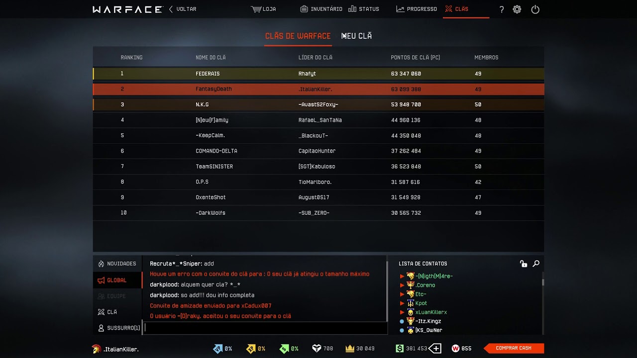 warface clan ladder warface clan ladder