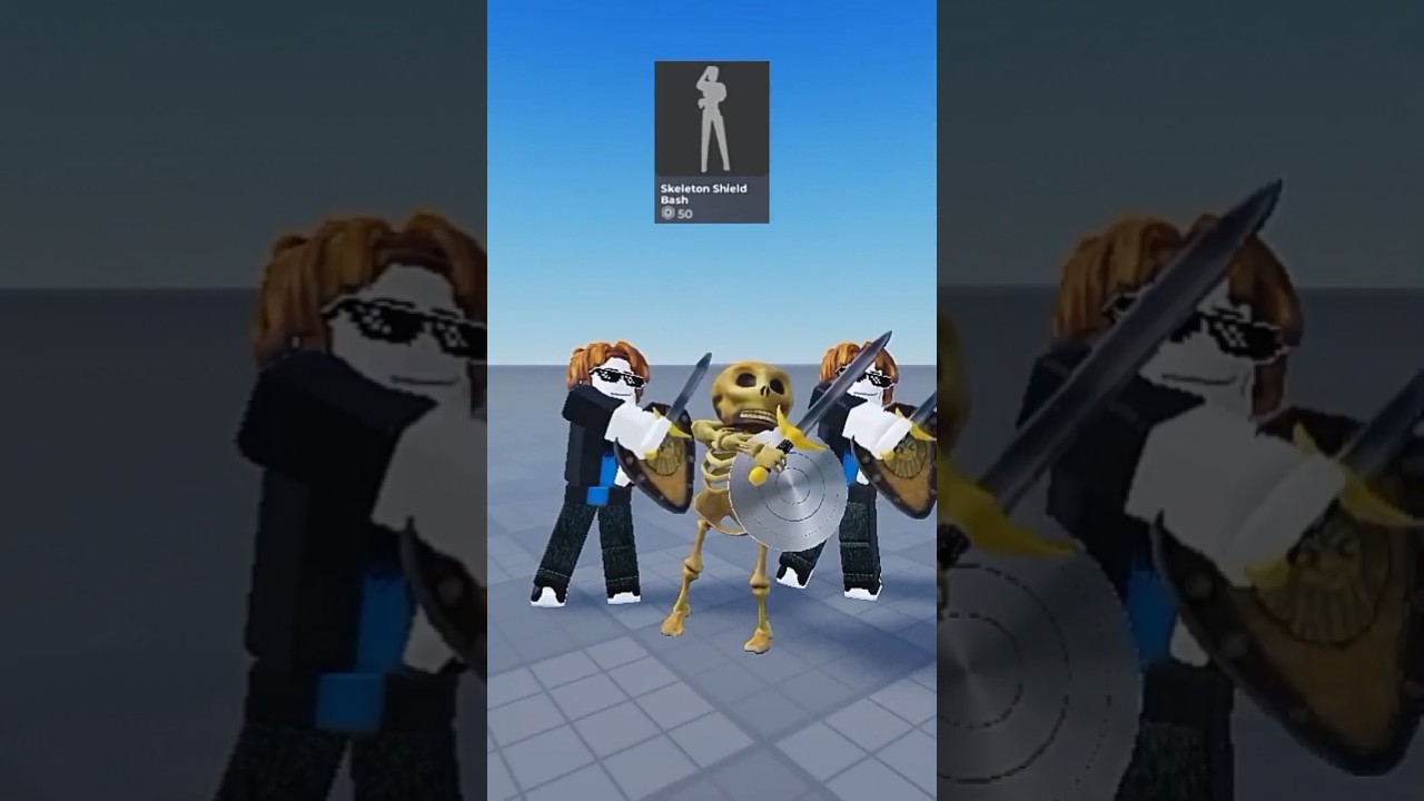 SKELETON SHIELD BASH in Roblox ☠️ 