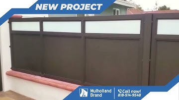 Aluminum + Glass Gate & Fence, installed in Los Angeles, CA area