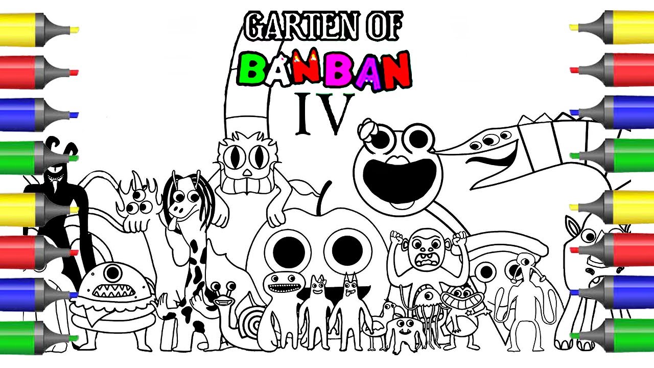New Garten of BanBan 4 Coloring pages Coloring /ALL BOSSES + ENDING ...