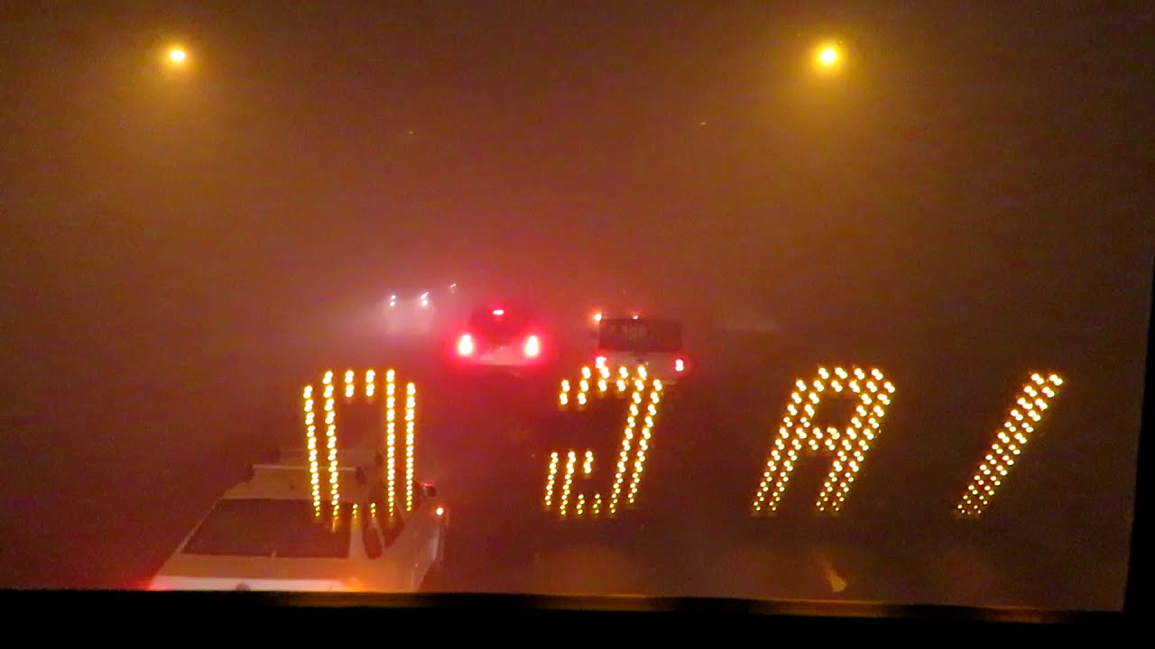 Entrando a temuco, acceso sur con niebla extrema: abordo de un busscar busstar DD S1 de Queilen Bus