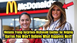 Melania Trump Surprises McDonald Cashier for Helping Barron You Won’t Believe What Happens Next!