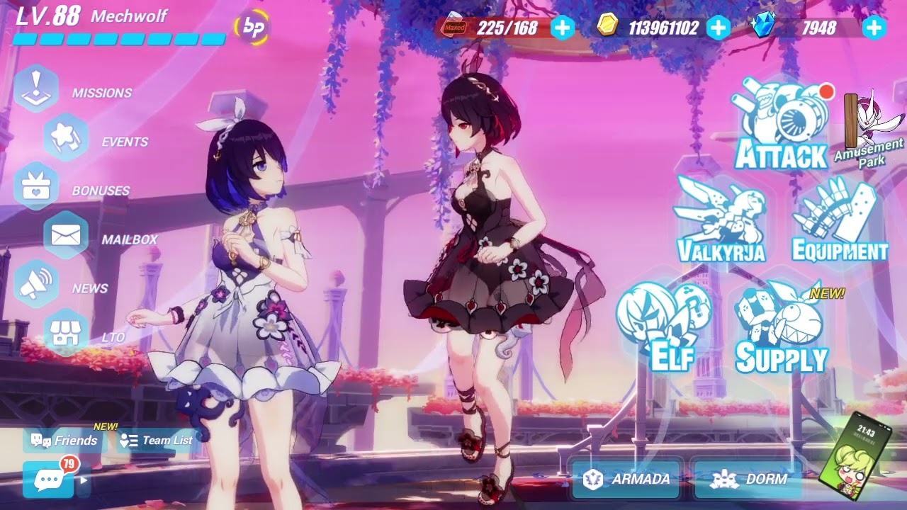 Veliona and Seele on Birthday Bridge Interaction (Honkai Impact 3rd)