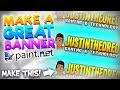 How To Make a Great FREE YouTube Channel Banner NO PHOTOSHOP - Paint NET (2017)