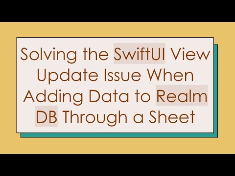Solving the SwiftUI