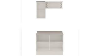 Review: Conjunto de Banheiro Modulado 100% Mdf Americano 3 Peças Iluminata Branco/Fendi/Cinza