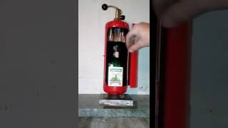 Homemade minibar made from old fire extinguisher