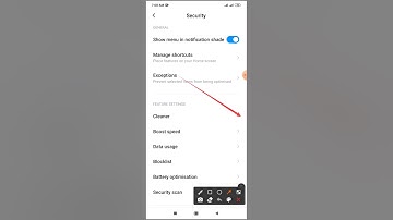 Home screen shortcuts and scan app memory setting on redmi note 8