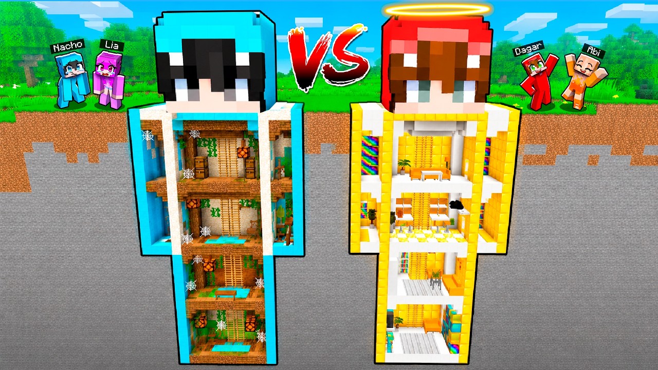 Minecraft Base en ESTATUA POBRE vs Base en ESTATUA MILLONARIA