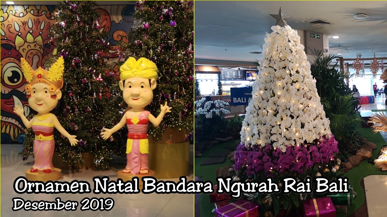  Pohon  Natal dari Bunga  Anggrek  di  Bandara Ngurah Rai Bali 