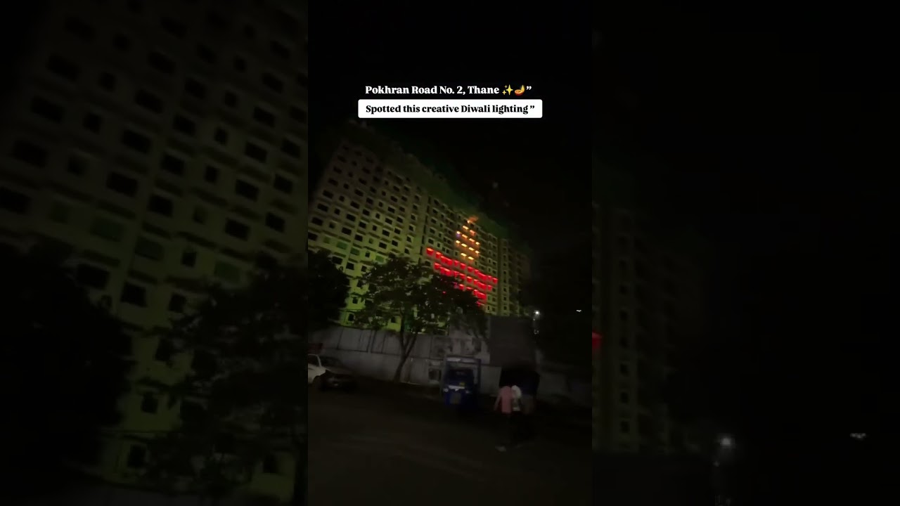 Spotted this creative Diwali lighting on Pokhran Road No. 2,Thane