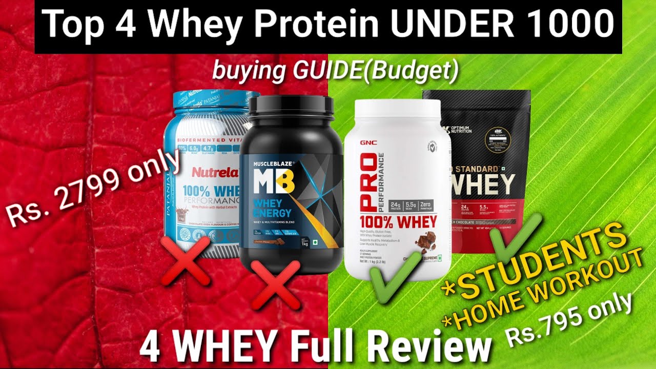 Best 4 BUDGET whey Protein powder (UNDER 1000) YouTube