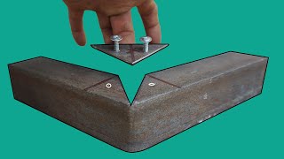 how to create a 90 degree right angle for V iron, without the need for welding