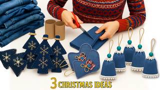 Don’t Throw Your Old Jeans Away Make 3 Cute Christmas Decorations