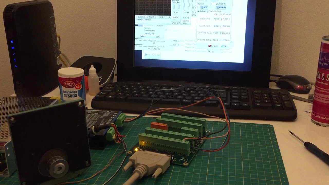 Linuxcnc Mesa stepper test - YouTube