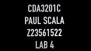 CDA3201C LAB 4