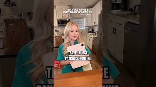 Travel Nurse Paycheck Routine  travelnurse nurses nurse nursing rn budget nursingstudent