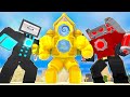 Monster School : Titan CLOCKMAN, Speakerman &amp; TV Man vs G-MAN Skibidi Toilet - Minecraft Animation
