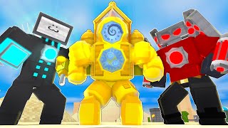 Monster School : Titan CLOCKMAN, Speakerman & TV Man vs G-MAN Skibidi Toilet - Minecraft Animation
