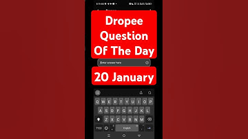 20  January Dropee Daily Question Of The Day | dropper question of the day code today | dropee code