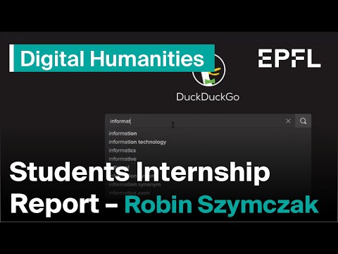 EPFL Students Internship Report 2021 - Robin Szymczak - Radio Télévision Suisse (RTS)