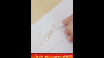 Santosh signature best 😍|| signature Santosh #signature #short