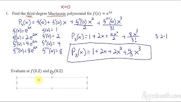 Calculus BC – 10.11 Finding Taylor Polynomial Approximations of Functions