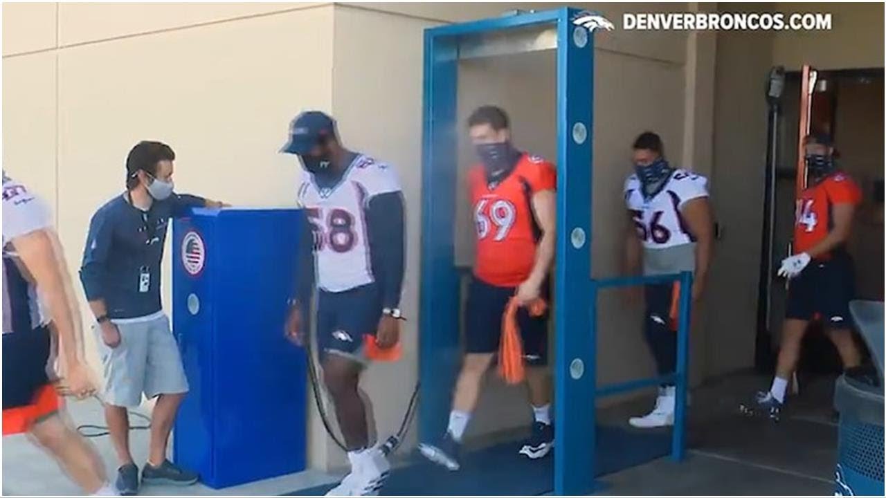 Denver Broncos Install COVID Disinfectant 'Misting Booth' to Spray Players