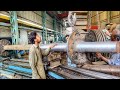 Manufacturing Process of 2Tons Rotor Shaft on Lathe Machine || Heavy  Duty Rotor Shaft !