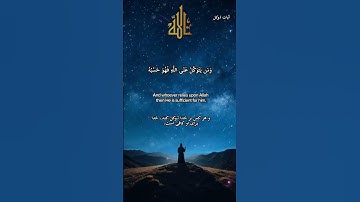 ✨آیات توکل:آیه۳ سوره طلاق