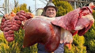 10 KG BOĞA CİĞERİ VE KALBİNDEN 2 LEZZETLİ YEMEK YAPMANIN SIRRI! DAMAK TADINIZI ŞOKE EDECEK