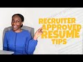 5 RESUME WRITING TIPS FROM A RECRUITER TO GET HIRED | How To Get Into Your Dream Career