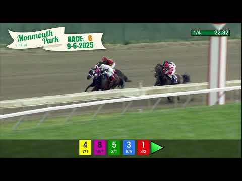 video thumbnail for MONMOUTH PARK 09-06-2025 RACE 6