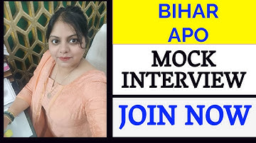 BIHAR APO MOCK INTERVIEW / BIHAR APO INTERVIEW / BIHAR APO / BPSC APO Interview