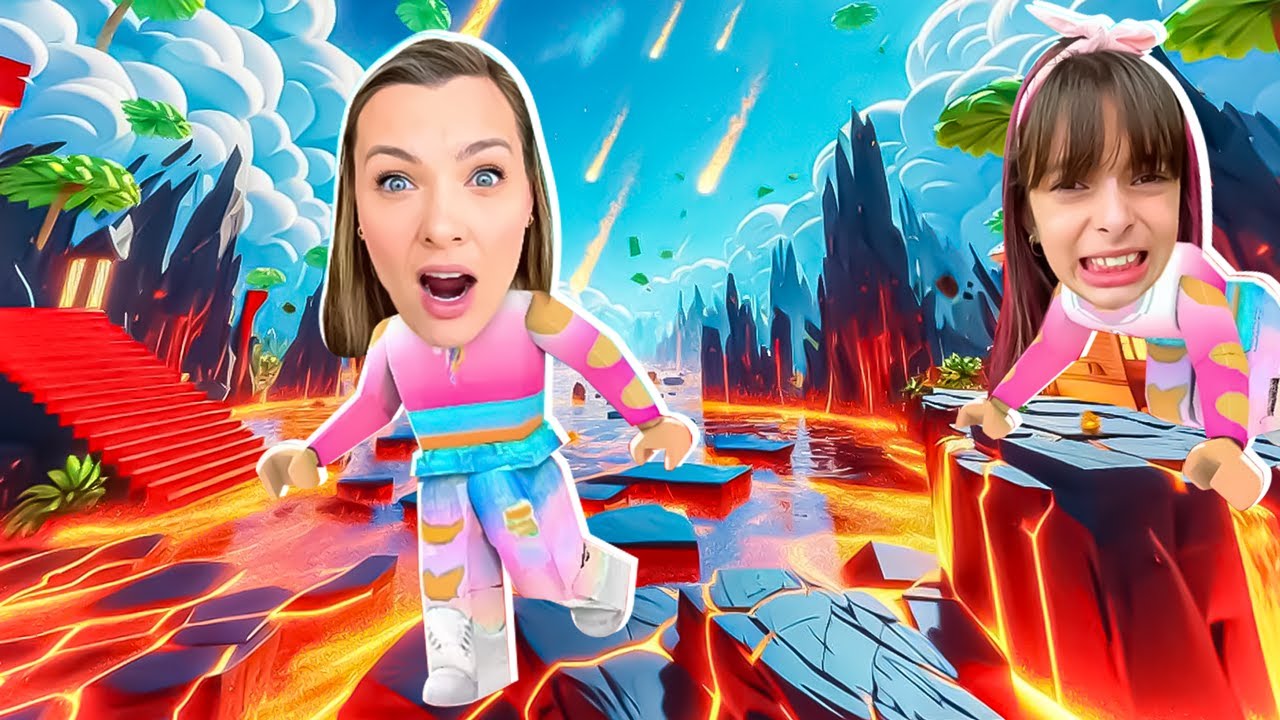 GAME Chão é lava - The Floor Is Lava Escape (ROBLOX) - compilação