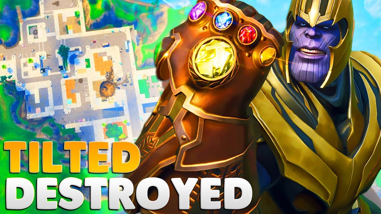 Tilted Towers Destroyed By Thanos Fortnite Battle Royale Youtube - tilted towers destroyed by thanos fortnite battle royale