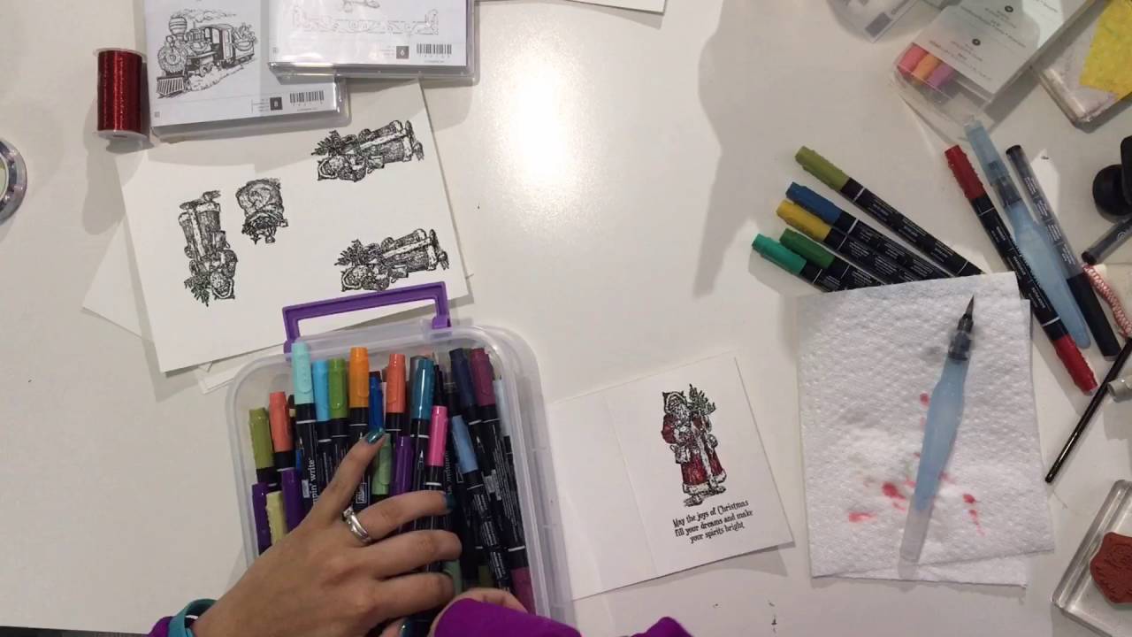 Watercolouring with Stampin' Up! Write Markers YouTube