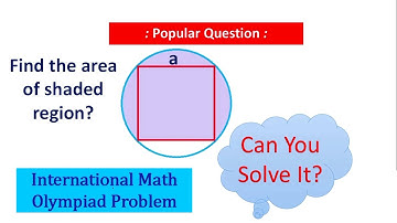 Find the Area of shaded region | International Maths Olympiad Problem |You should solve this problem