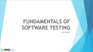 Fundamentals of Software Testing Lecture4