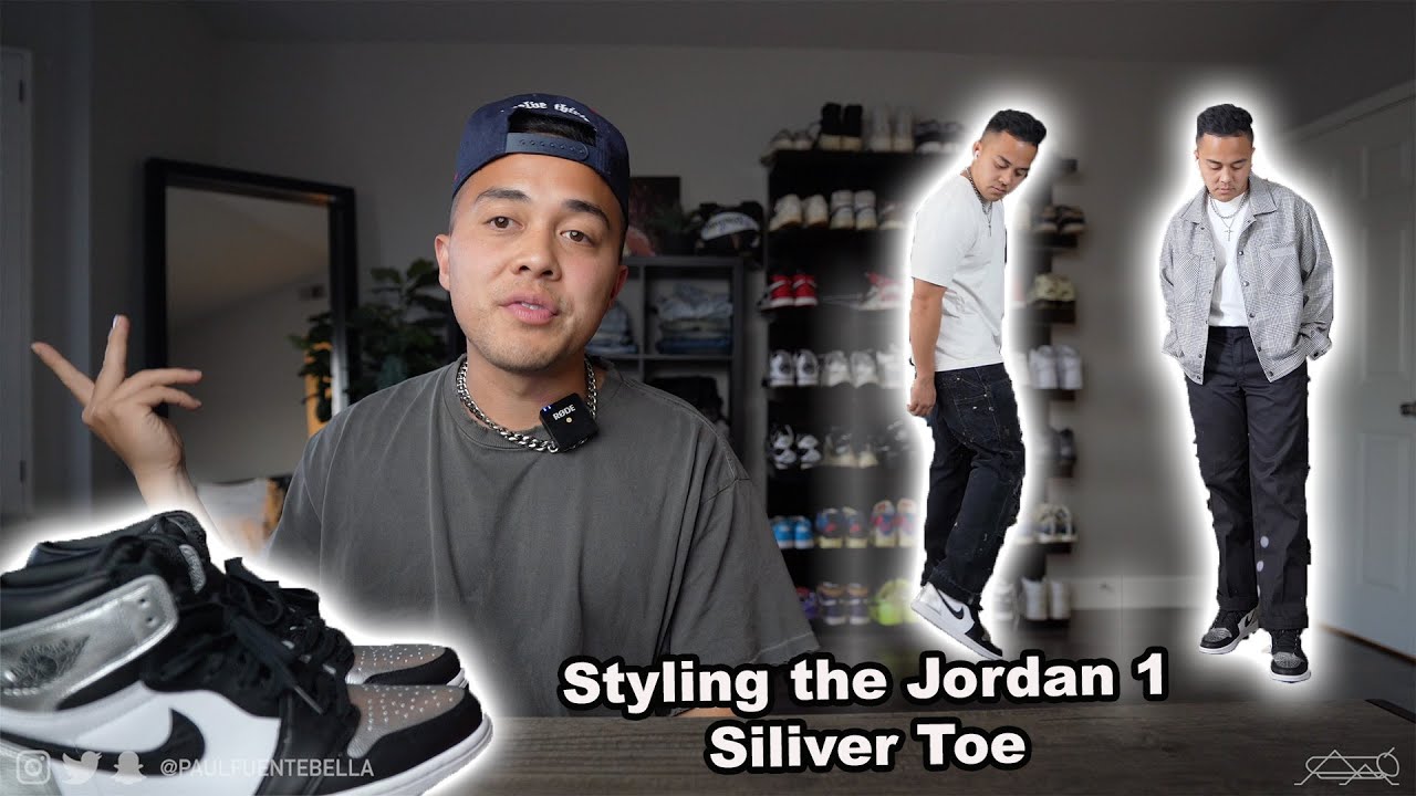 black and silver jordan 1 outfit