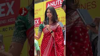 Heroine Manasa Varanasi spotted at  AnuTex Shopping Mall Grand Launch in RCPuram