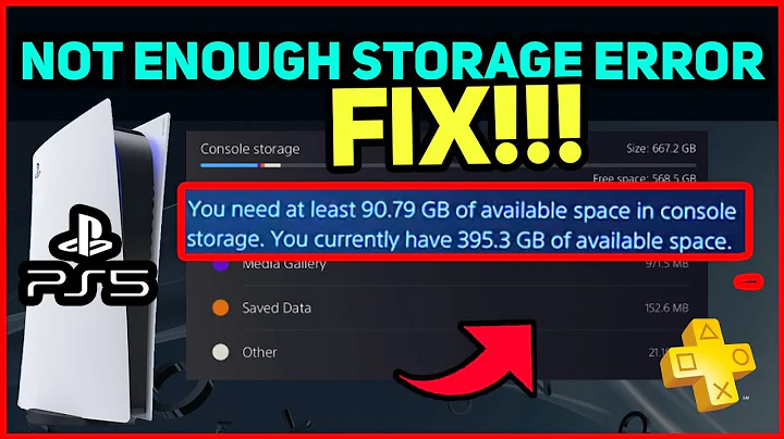 PS5 NOT ENOUGH STORAGE ERROR EASY FIX!