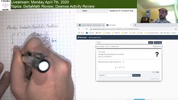 DeltaMath - MP5W6 Monday (Evaluate Quadratic Functions)