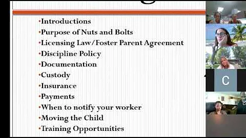 Foster Care Training: Nuts and Bolts